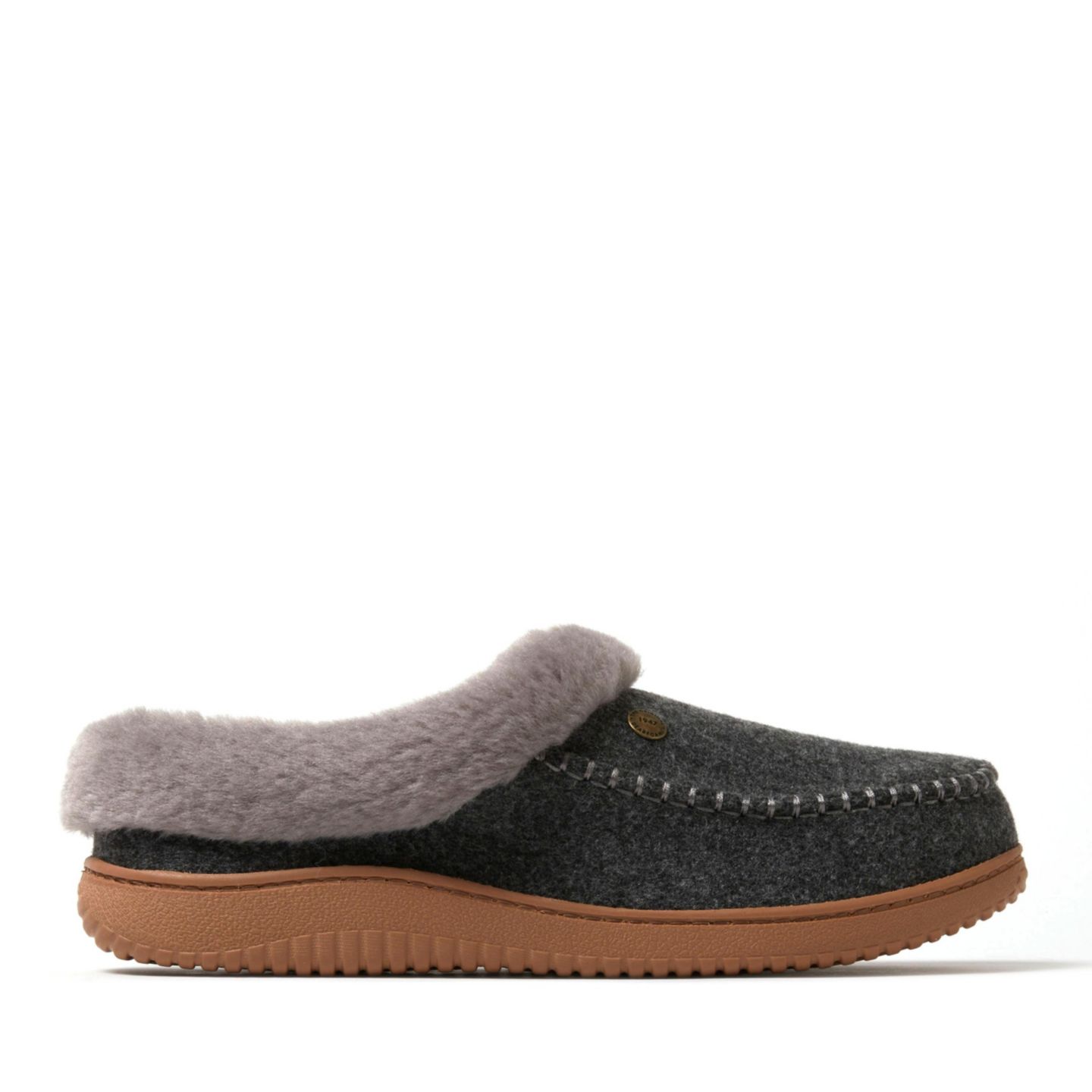 Мужские сабо Dearfoams Baro Energy Return Clog House Shoe Slipper, цвет: Тёмный меланжевый серый — фото 2