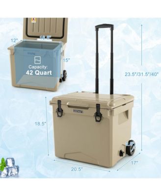 42 Qt Portable Cooler Roto Molded Ice Chest Insulated 5-7 Days