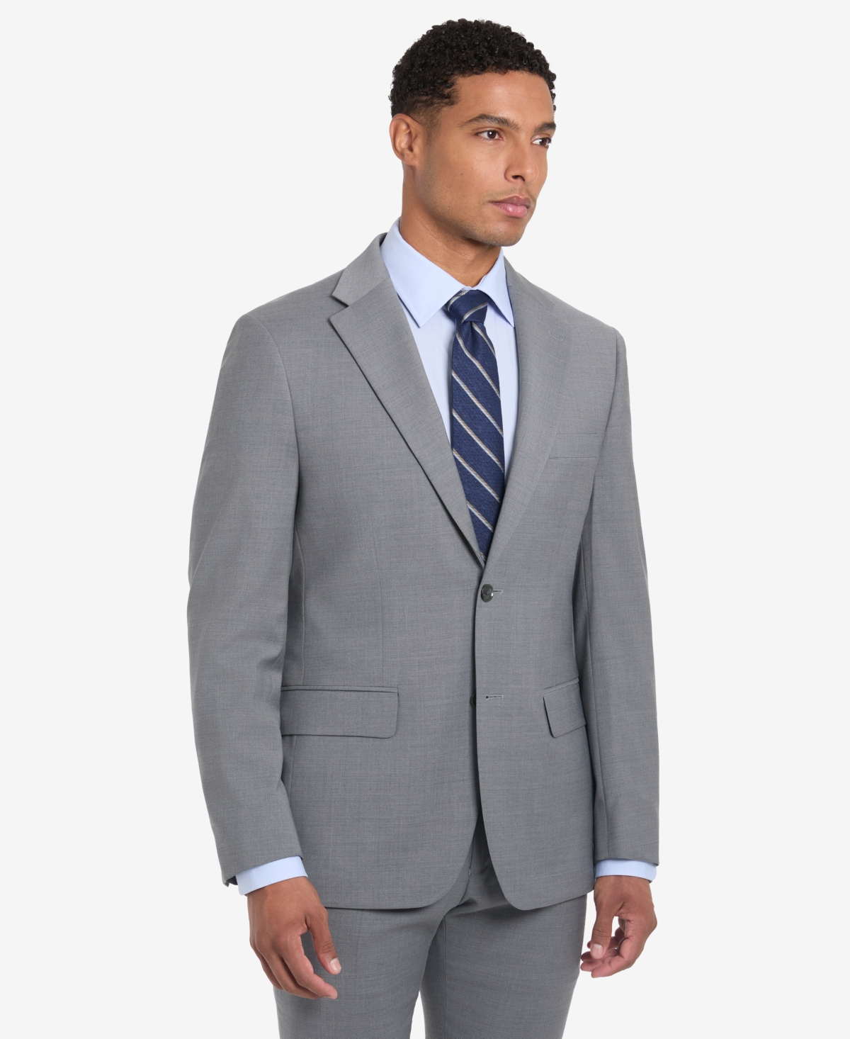 Tommy Hilfiger Men's Solid Pearl Grey Suit Jacket