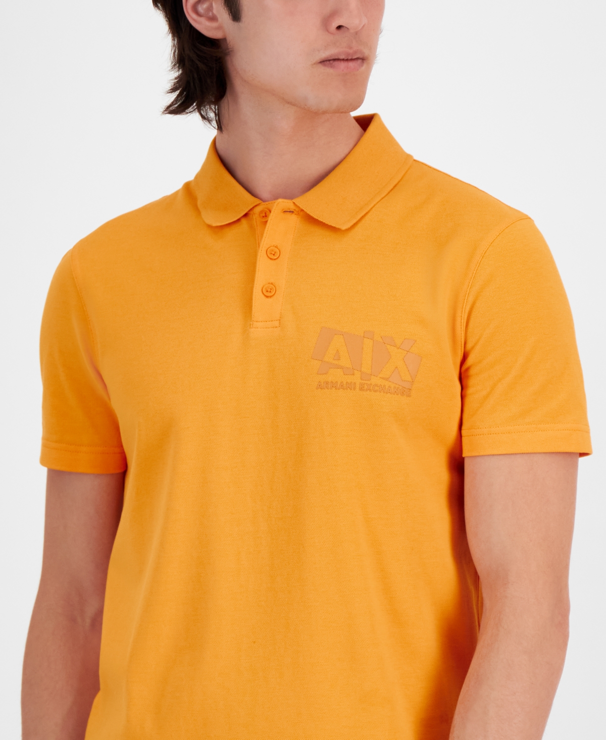 A|X Armani Exchange Men's Short Sleeve Broken Logo Polo Shirt, Created for Macy's