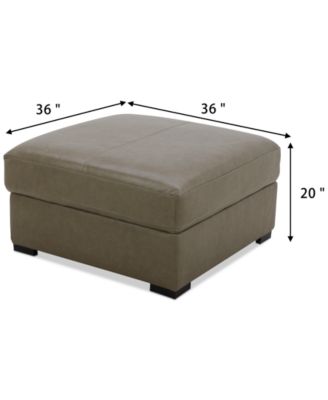 Radley 36" Leather Storage Ottoman