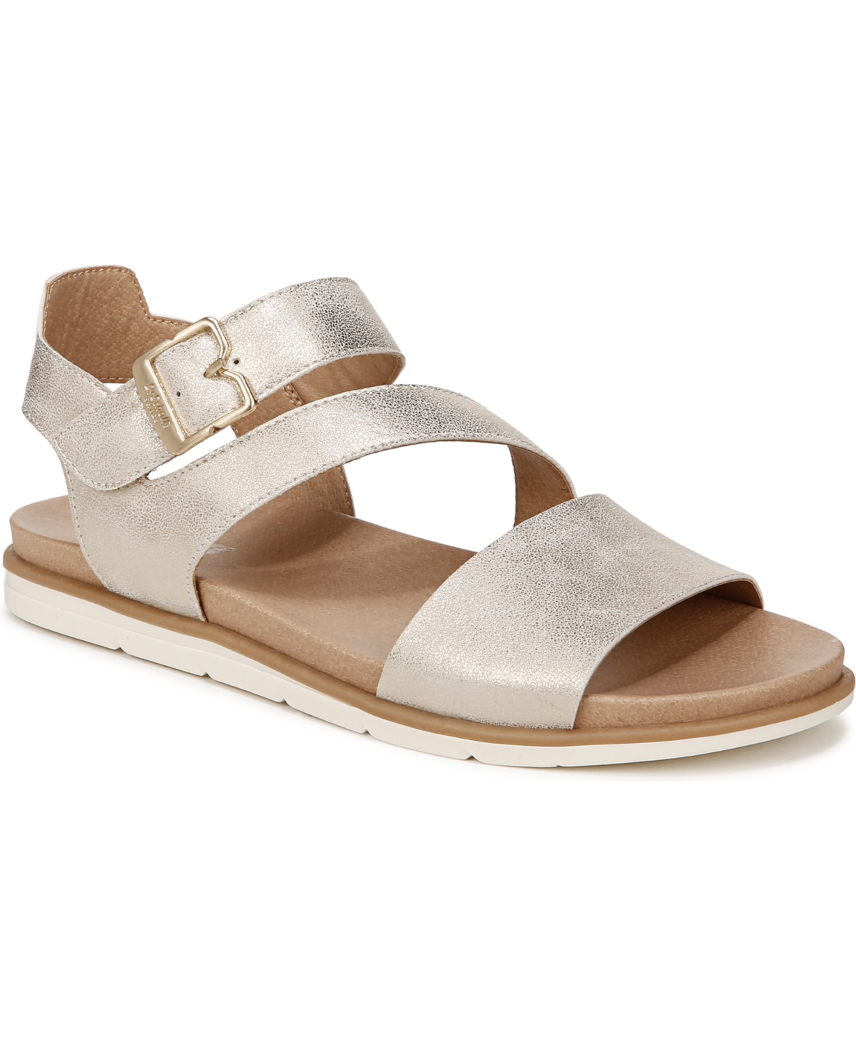 Dr. Scholl's Women's Nicely Fun Strappy Sandals In Light Gold Faux Leather