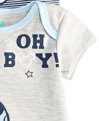 Baby Boys Mickey Mouse Bodysuits, Pack of 3