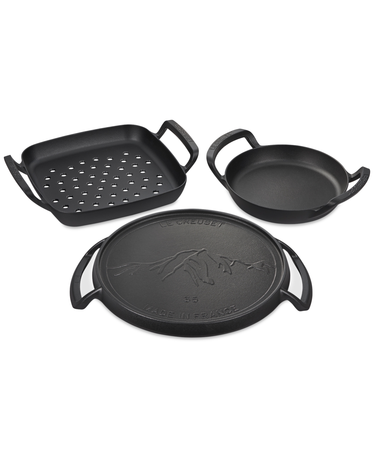 Le Creuset Alpine Outdoor Collection Enameled Cast Iron Pizza Pan In Matte Blac