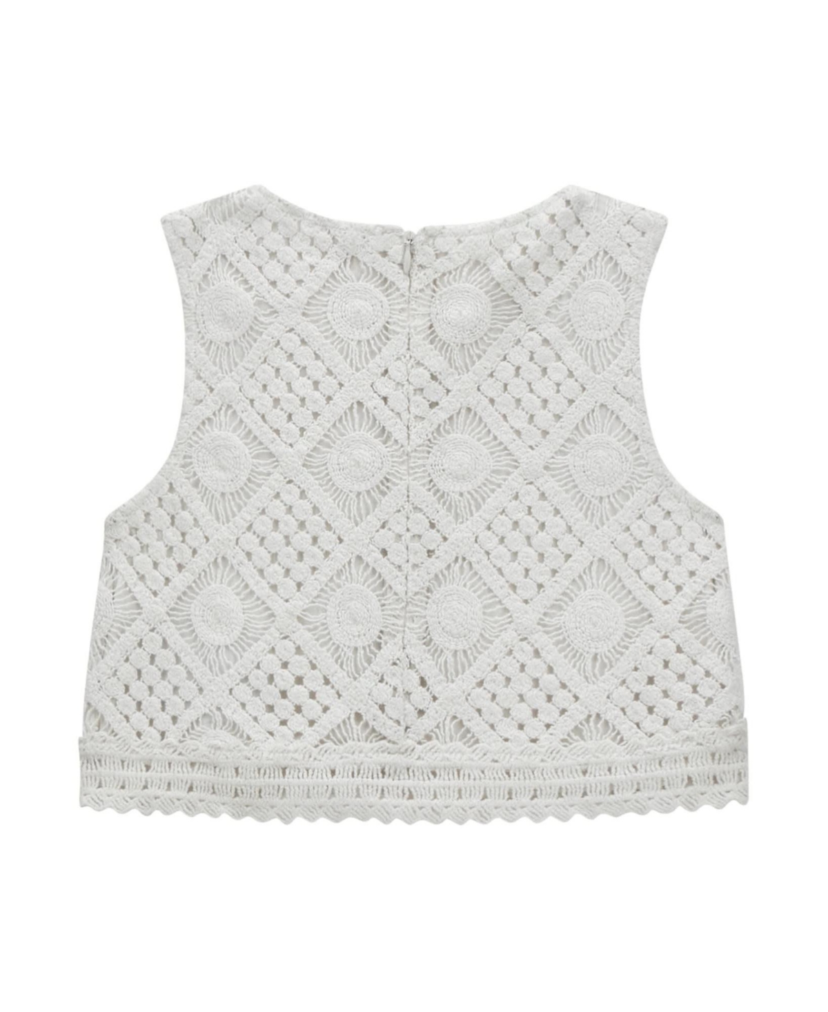 Shop Guess Big Girl Lace Top In Creamwhite