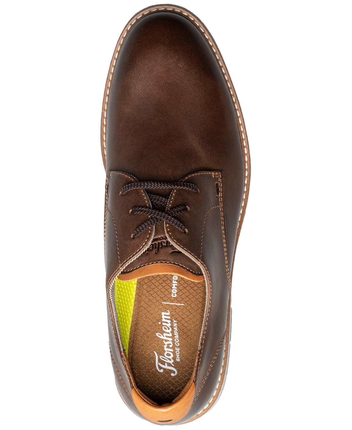 Shop Florsheim Men's Vibe Lace-up Plain Toe Oxford Shoes In Brown Ch