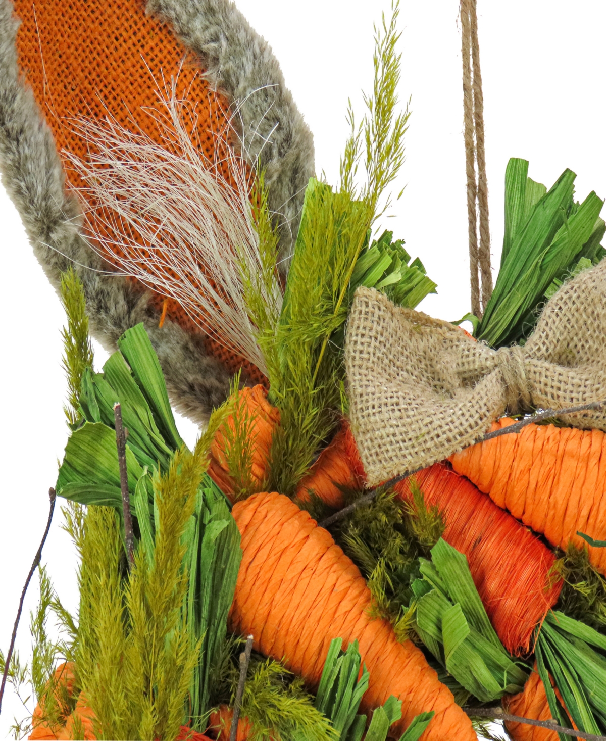 National Tree Company Carrots Wreath with Bunny Ears