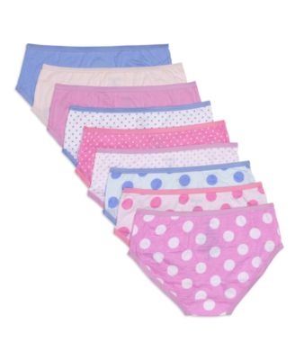 Little & Big Girls Big and Little Dots Hipster Underwear, Pack of 9