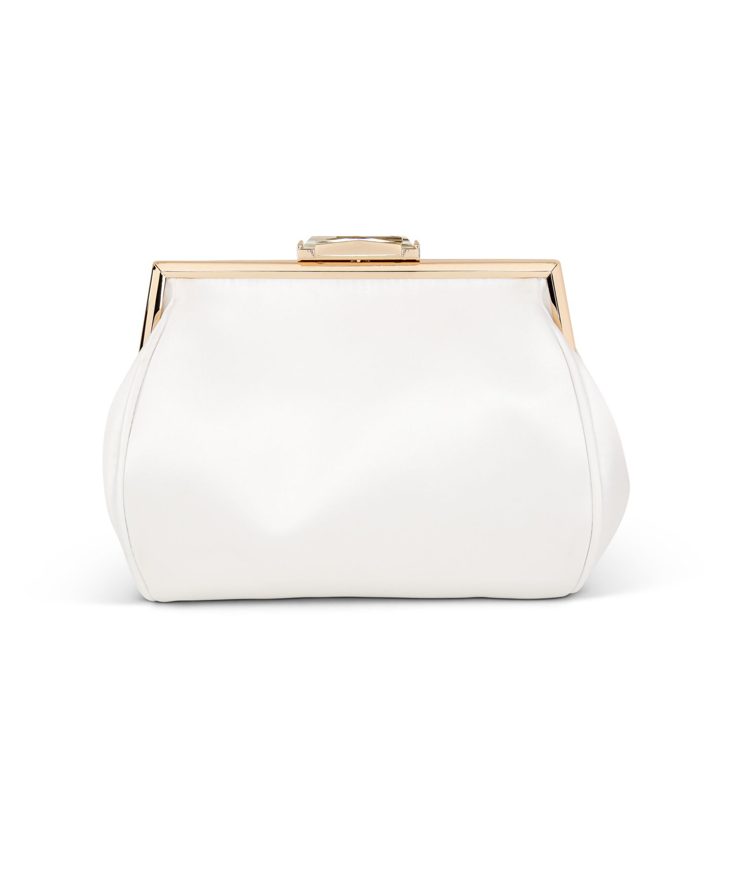 Женский клатч Jewel Badgley Mischka Skye Satin Pouch Clutch, цвет: Белый — фото 1