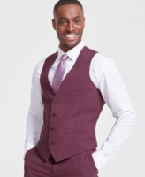 Bar Iii Men's Slim-Fit Wool Blend Suit Vest, Created for Macy's - Red
