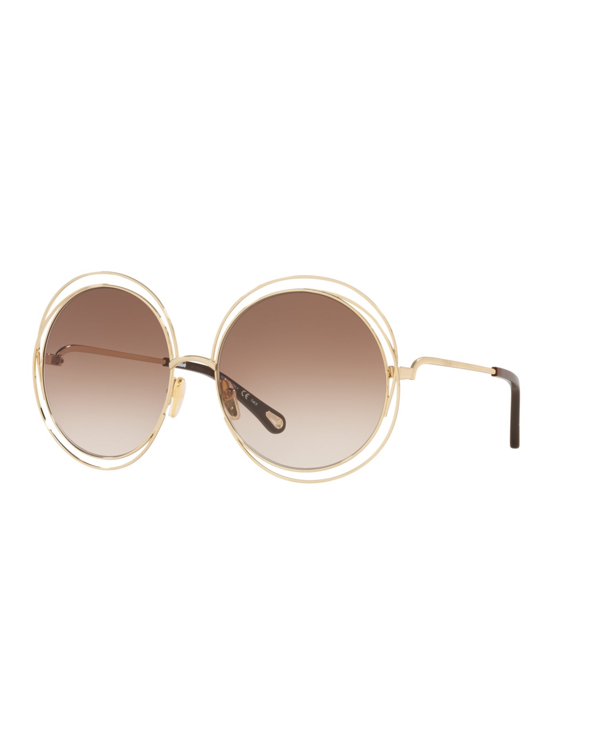 Chloé Round-frame Sunglasses In Gold