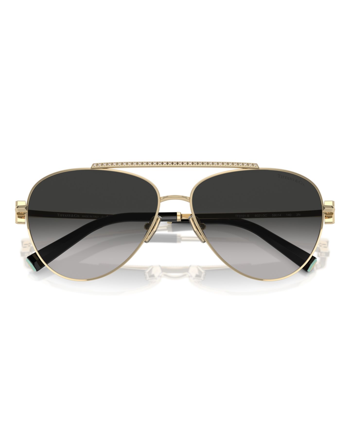 Женские солнцезащитные очки Tiffany & Co. Pilot Sunglasses, TF3101B, цвет: Бледный золотой — фото 2