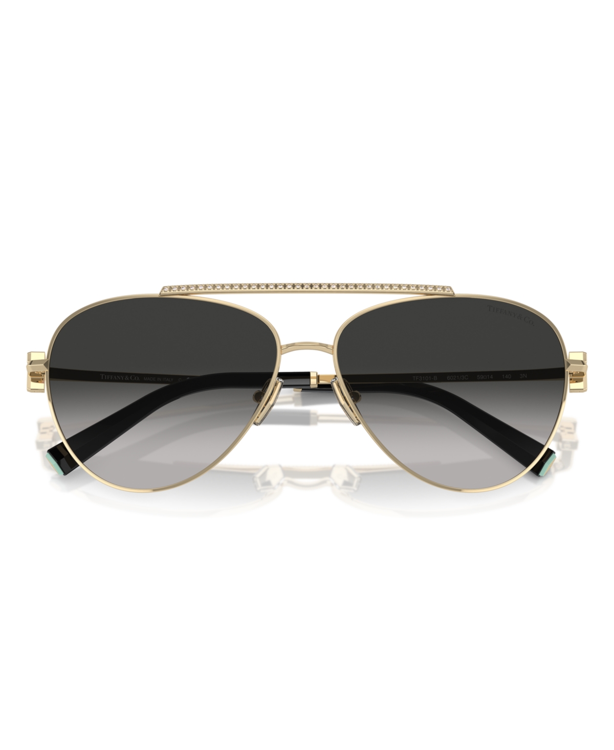 Shop Tiffany & Co Women's Sunglasses, Tf3101b In Pale Gold