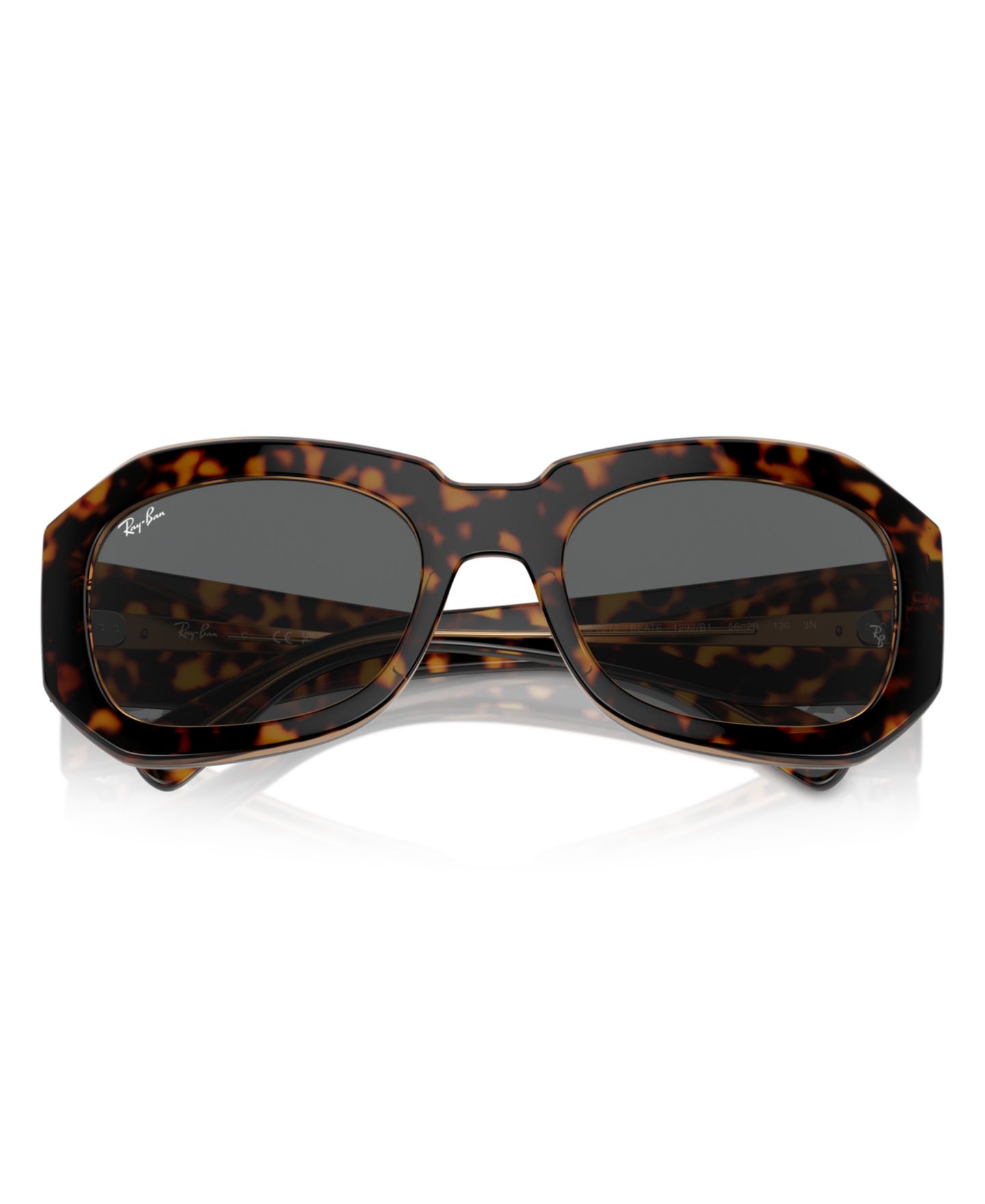 Солнцезащитные очки Ray-Ban Unisex, Beate Rb2212, цвет: Гавана прозрачный коричневый — фото 2