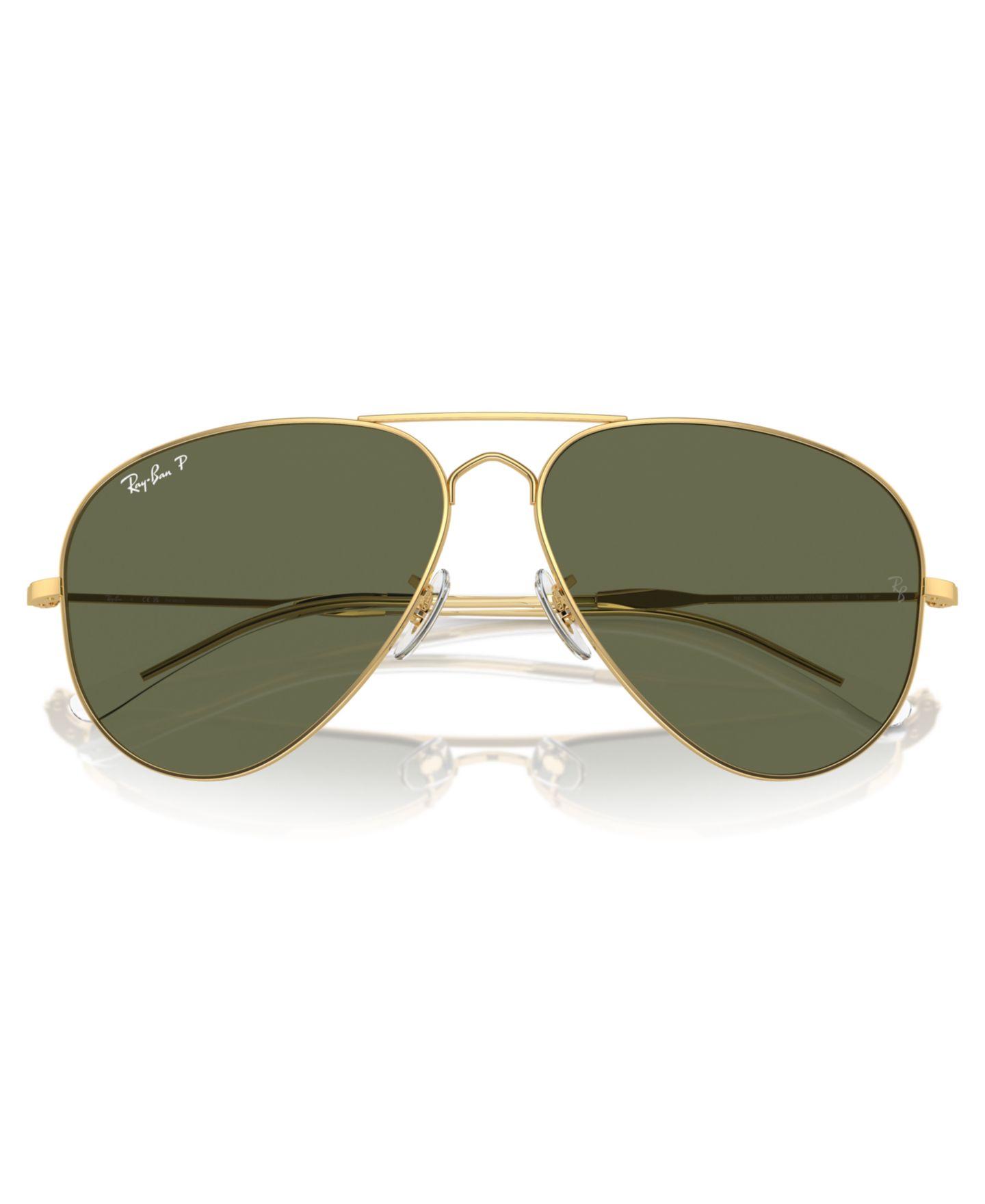 Солнцезащитные очки Ray-Ban Unisex Polarized Sunglasses, Old Aviator Rb3825, цвет: Золотой — фото 5