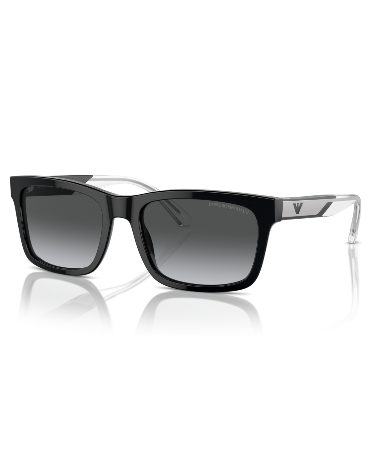 Emporio Armani Men's Polarized Sunglasses, Ea4224 In Shiny Black
