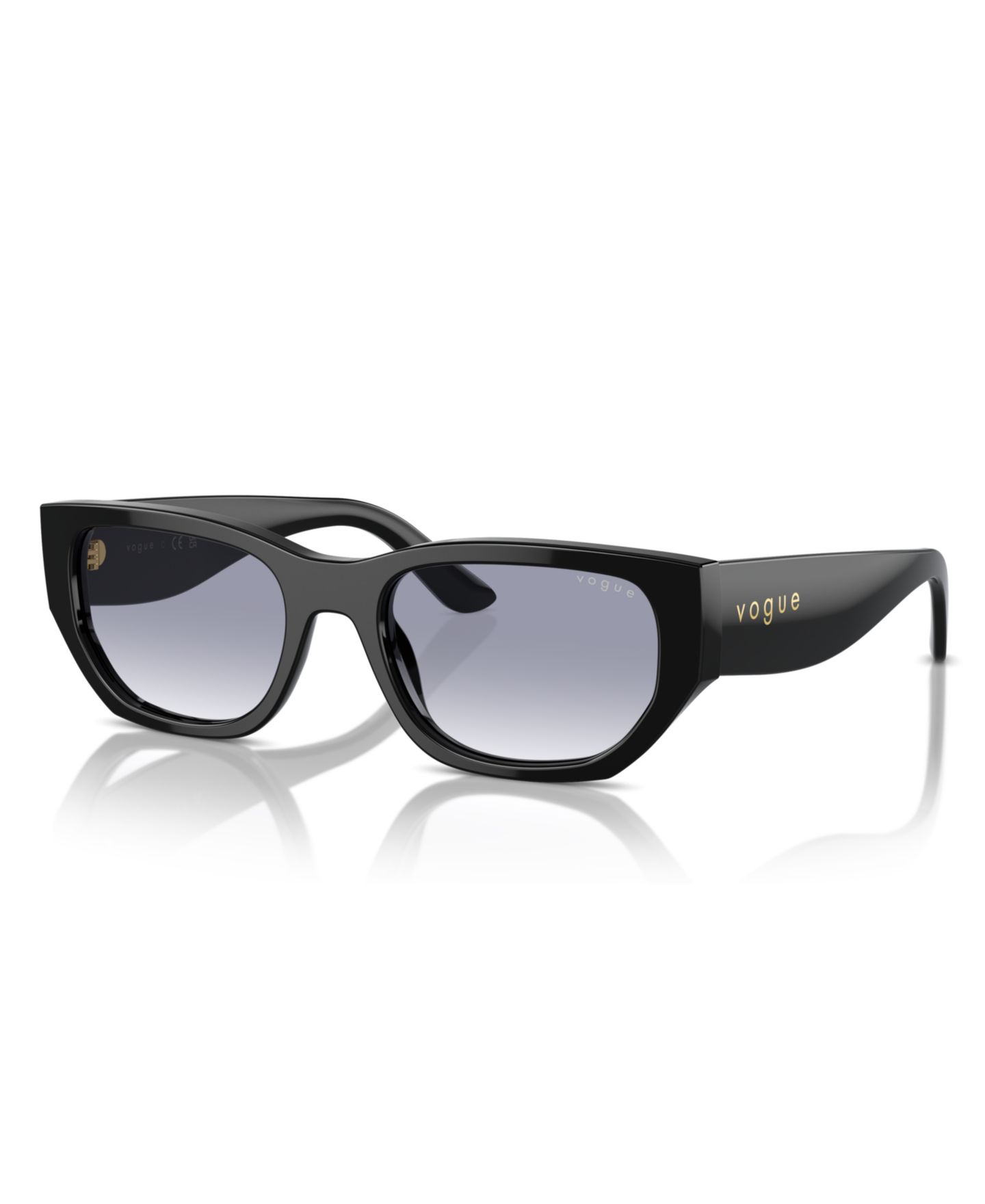Женские солнцезащитные очки Vogue Eyewear Rectangle Sunglasses VO5586S, цвет: Чёрный — фото 1
