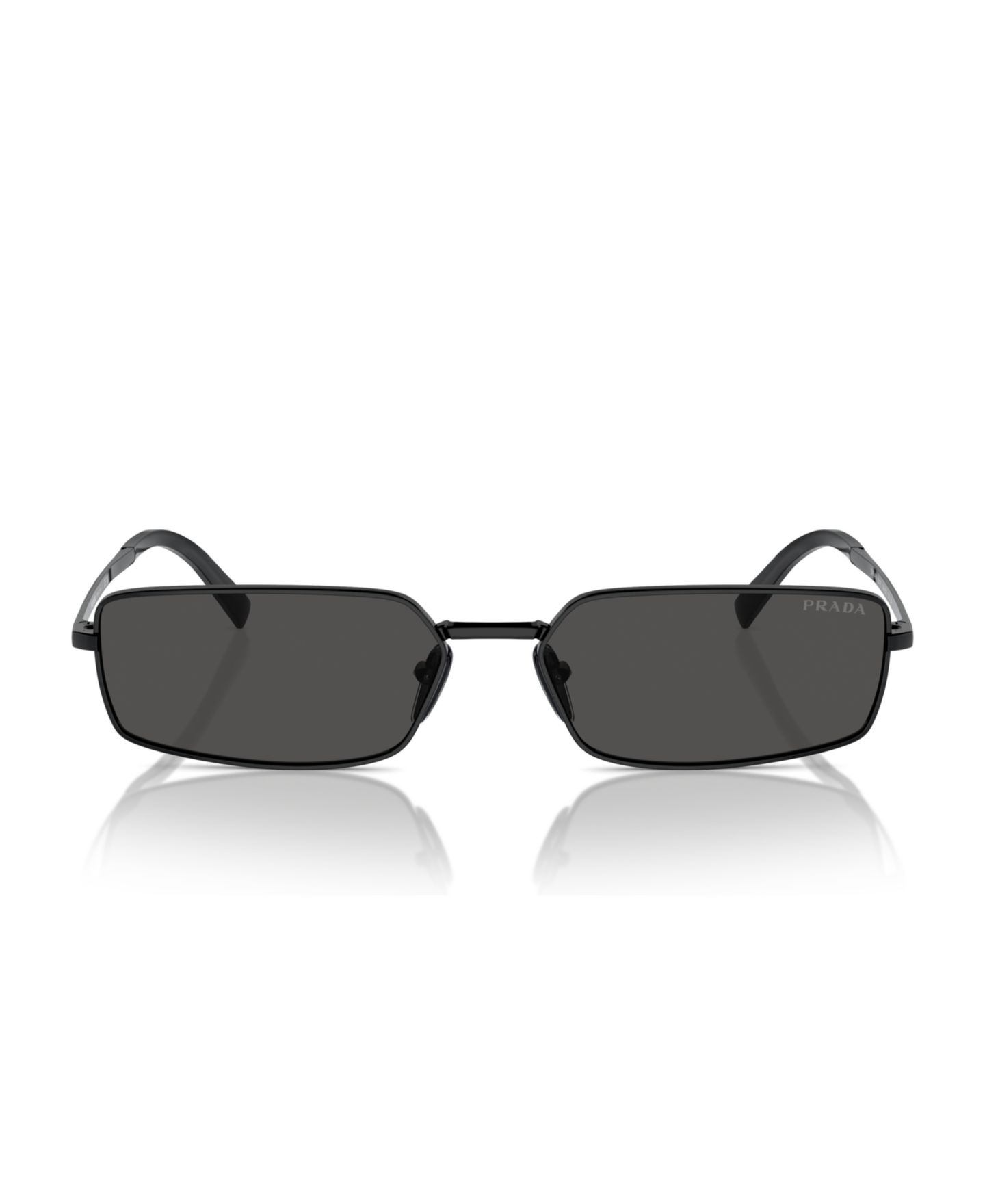 Женские солнцезащитные очки PRADA Signature Rectangular Sunglasses, PR A60S, цвет: Чёрный — фото 4