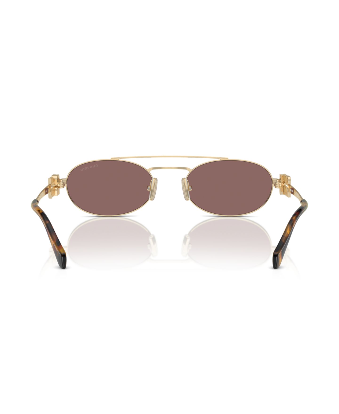 Женские солнцезащитные очки MIU MIU Sunglasses, MU 54Zs, цвет: Золотой / Коричневый — фото 5
