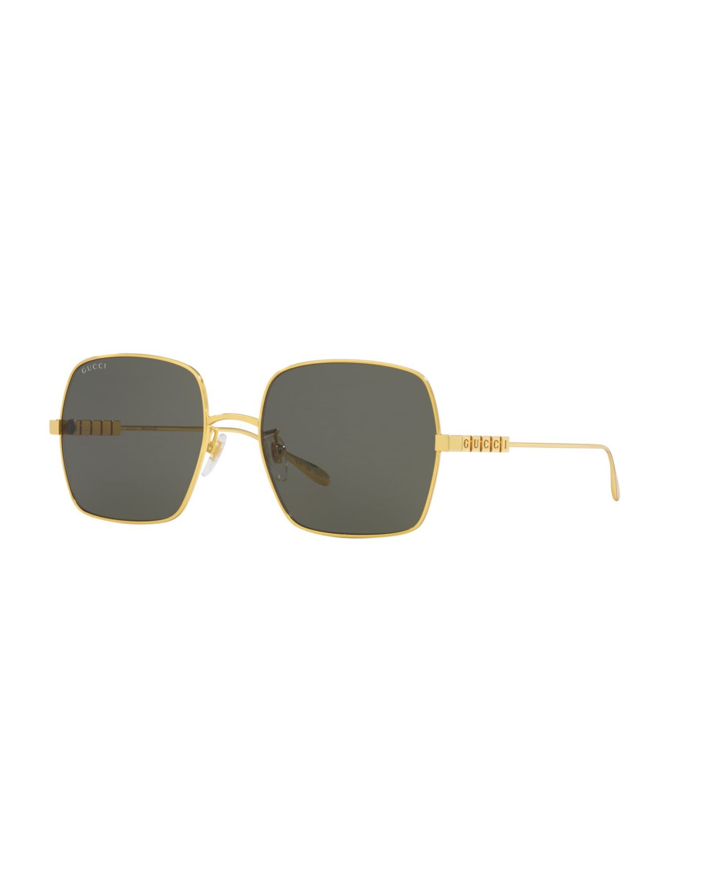 Женские солнцезащитные очки Gucci Sunglasses, GG1434S, цвет: Золотой / Серый — фото 1