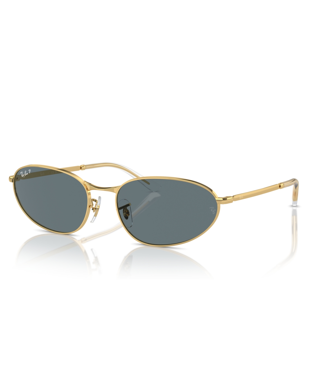 Shop Ray Ban Unisex Polarized Sunglasses, Rb3734 In Gold,blue
