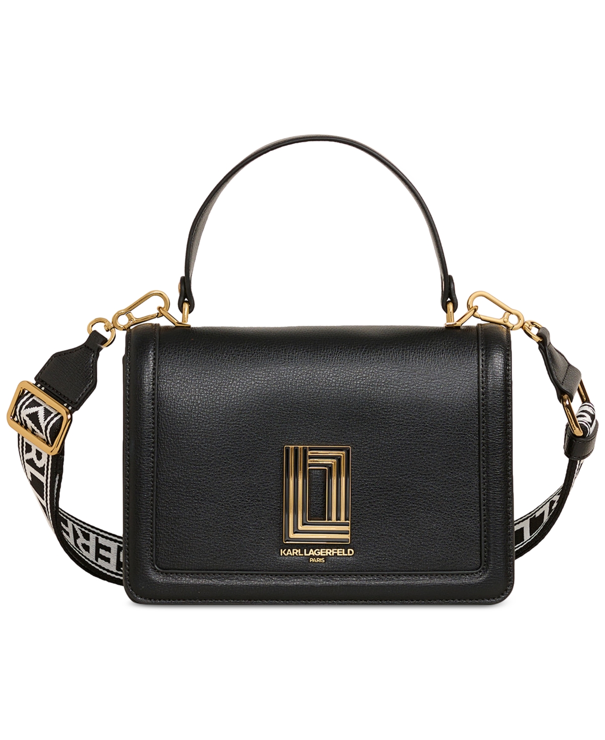 Simone Flap Crossbody - Black