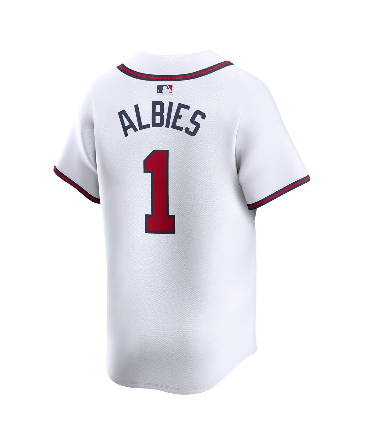 Men's Nike Ozzie AlbiesAtlanta Braves Home Limited Player Jersey - White