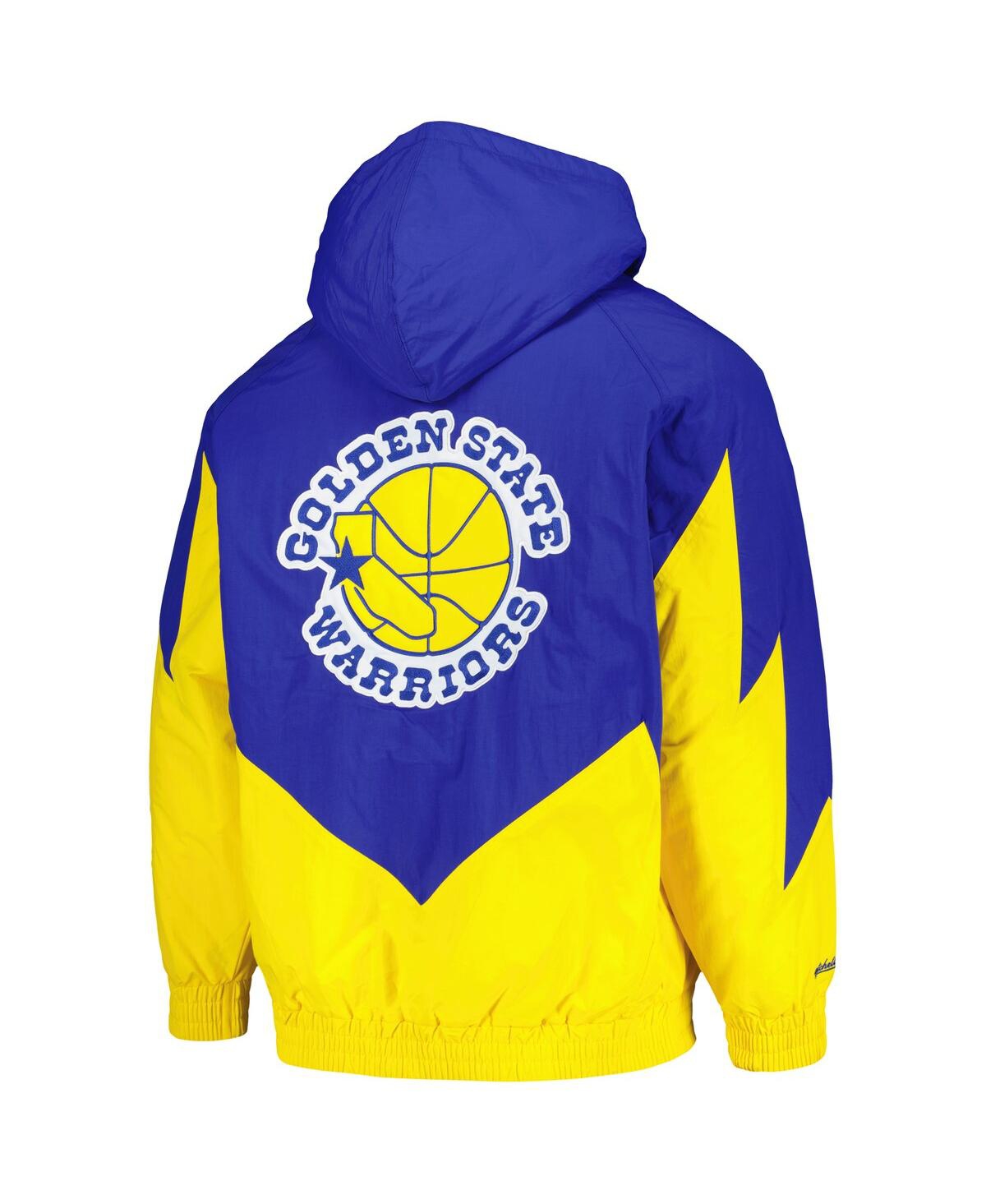 Mitchell & Ness Men's  Royal Golden State Warriors Hardwood Classics Retro Quilted Raglan Full-zip Ho In Royal