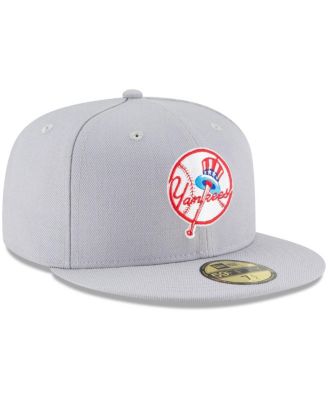 Men's Gray New York Yankees Cooperstown Collection Wool 59FIFTY Fitted Hat