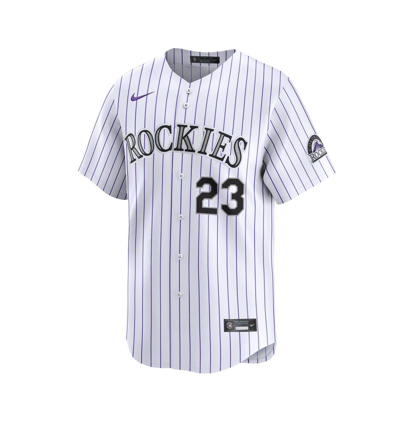 Мужской топ Nike Kris Bryant White Colorado Rockies Home Limited Player Jersey — фото 3