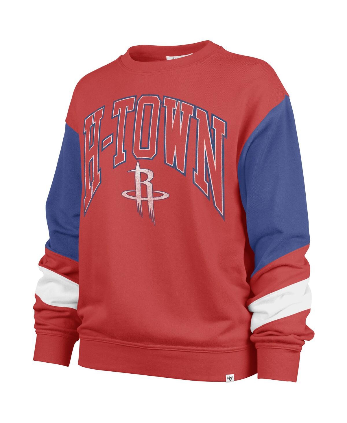 Women's '47 BrandHouston Rockets 2023/24 City Edition Nova Crew Pullover Sweatshirt - Red