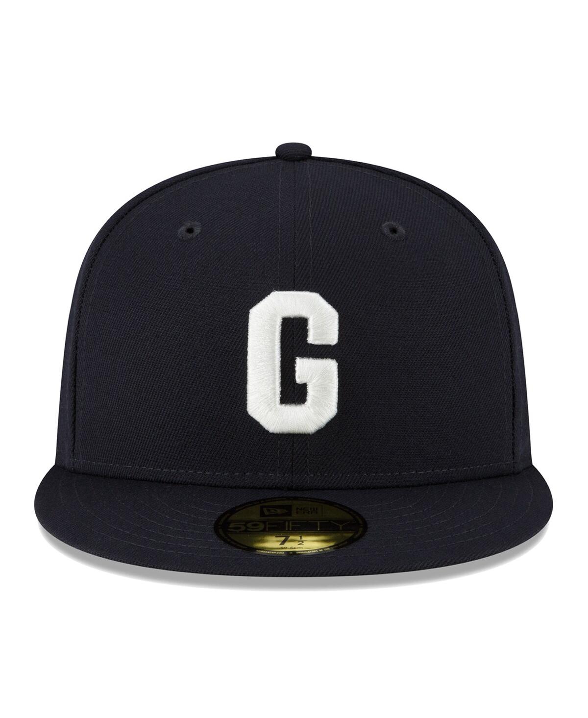 Shop New Era Men's  Navy Homestead Grays Turn Back The Clock 59fifty Fitted Hat