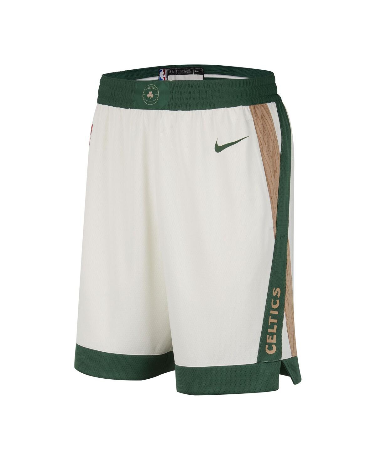 Shop Nike Men's  Cream Boston Celtics 2023/24 City Edition Swingman Shorts