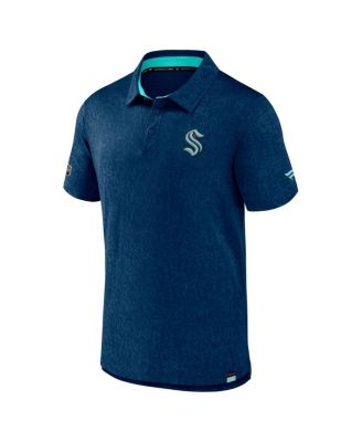 Men's Deep Sea Blue Seattle Kraken Authentic Pro Jacquard Polo Shirt