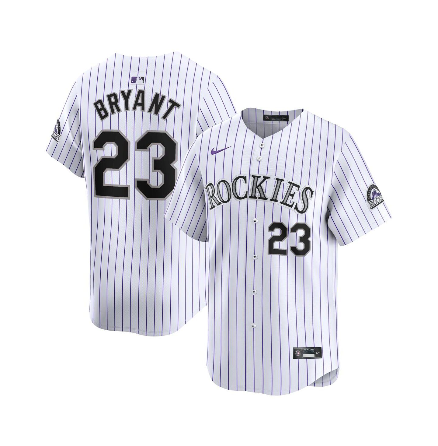 Мужской топ Nike Kris Bryant White Colorado Rockies Home Limited Player Jersey — фото 1