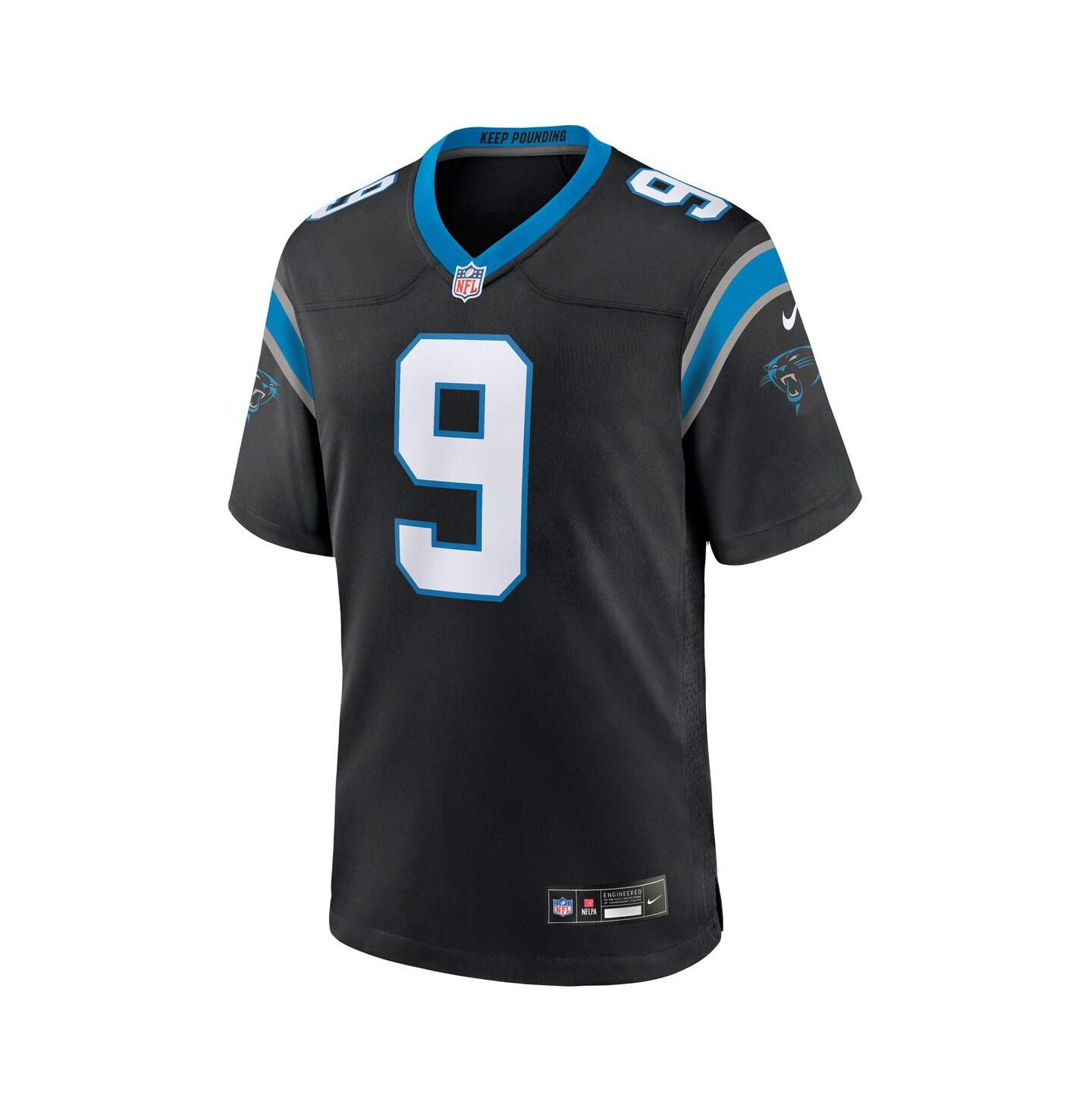 Мужской топ Nike Bryce Young Carolina Panthers Team Game Jersey, цвет: Чёрный — фото 3