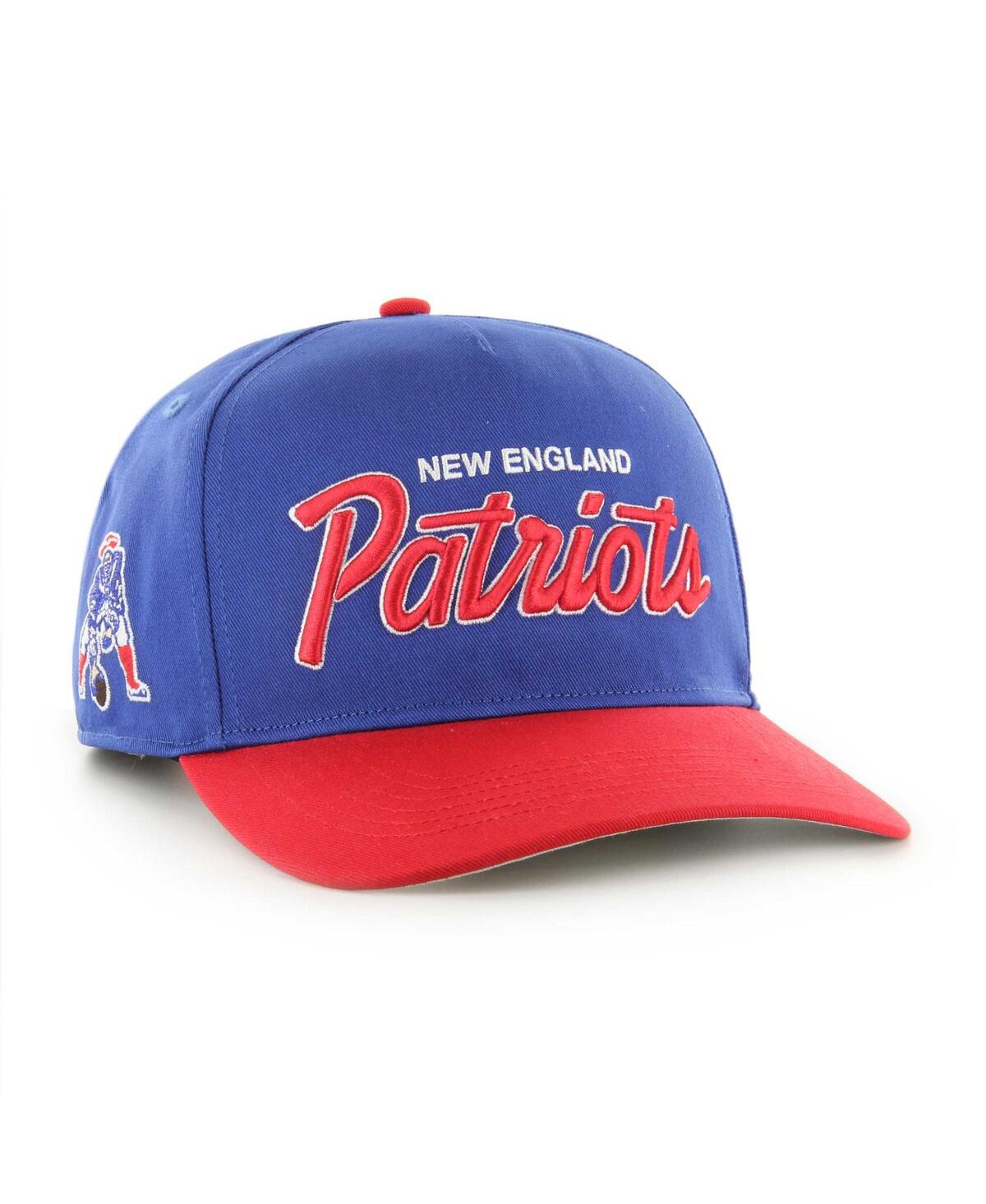 47 Brand Men's ' Royal, Red New England Patriots Crosstown Two-tone Hitch Adjustable Hat In Royal,red