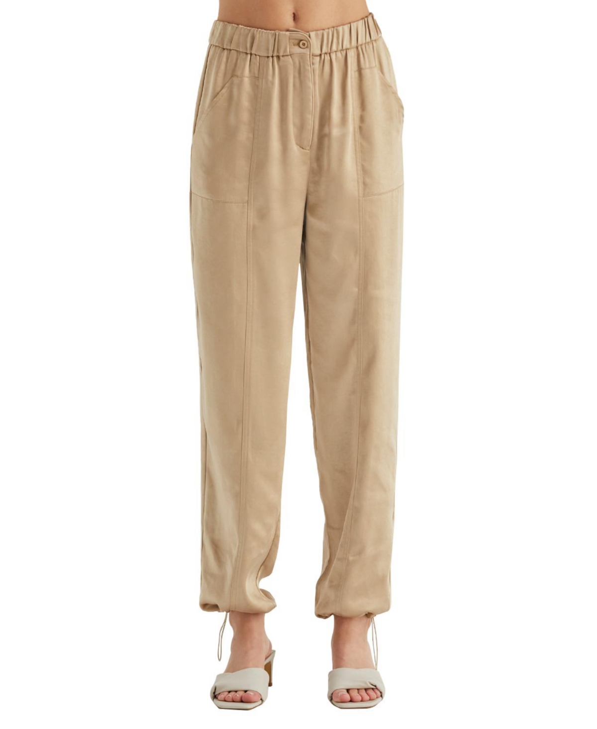 Women's Jordyn Satin Joggers -khaki