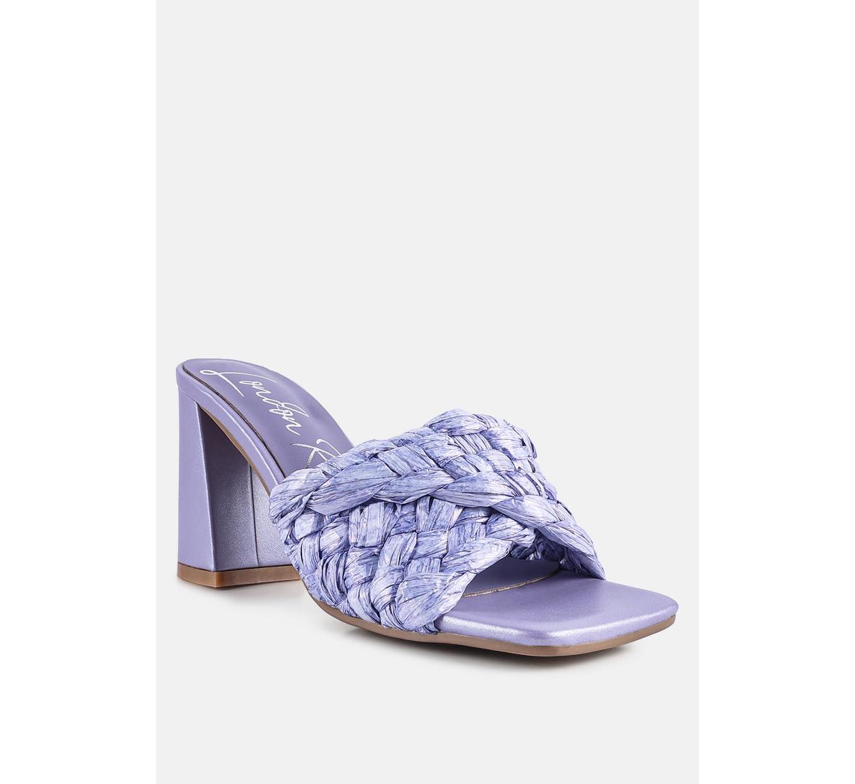 pout pro braided raffia block sandals