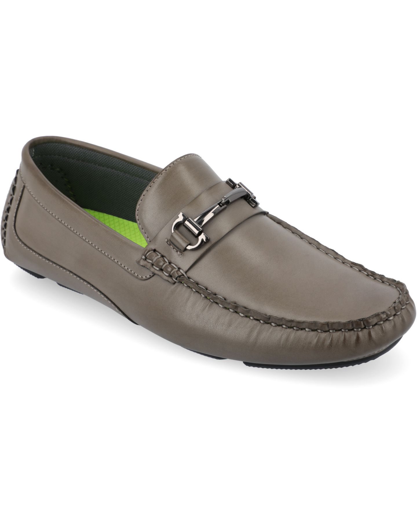 Мужские туфли Vance Co. Holden Tru Comfort Foam Slip-On Bit Driving, цвет: Серый — фото 1