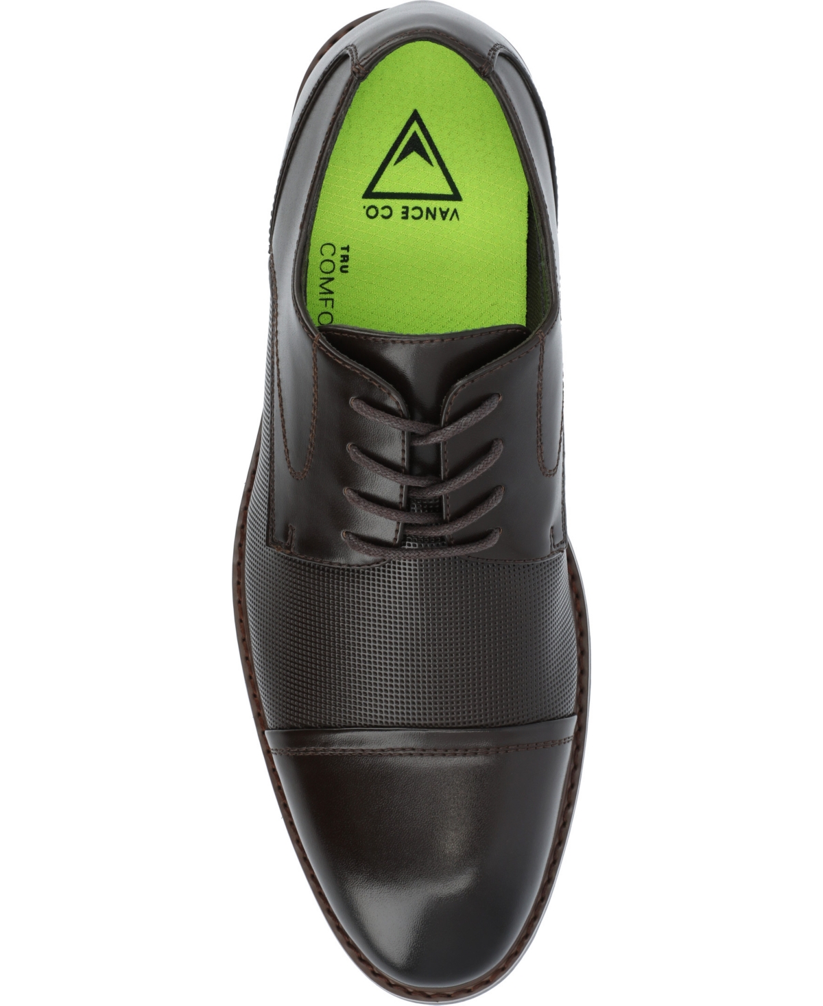 Vance Co. Men's Chandler Tru Comfort Foam Cap Toe Lace-Up Dress Shoes