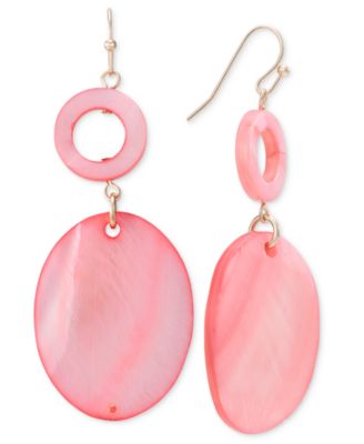 Style & Co - Gold-Tone Rivershell Statement Earrings
