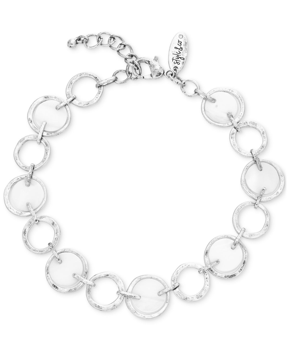 Circle & Rivershell Ankle Bracelet, Created for Macy's - Coral