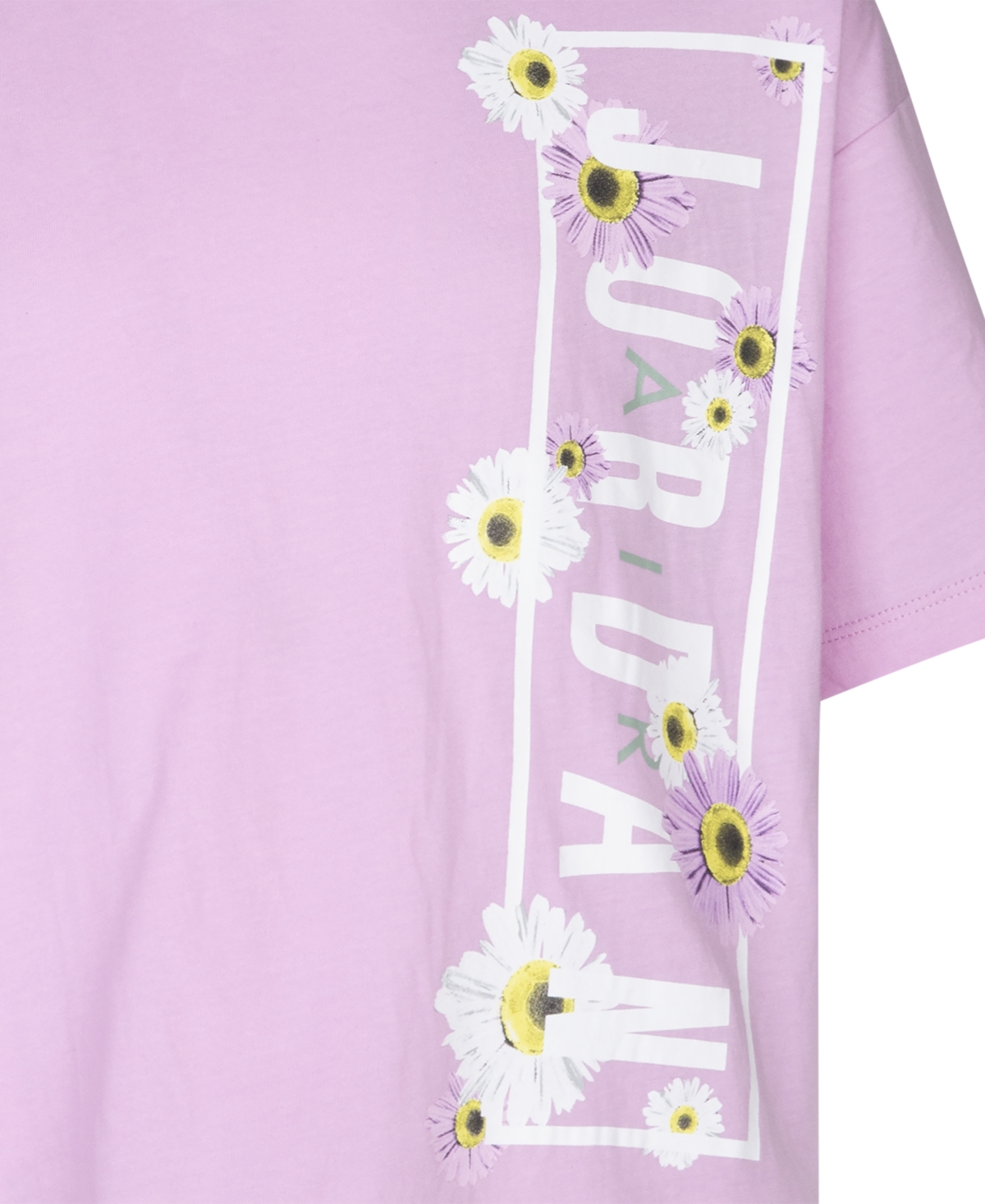 Shop Jordan Big Girls Air Flower Child Logo Short Sleeve Tee In Lt Arctic Pink