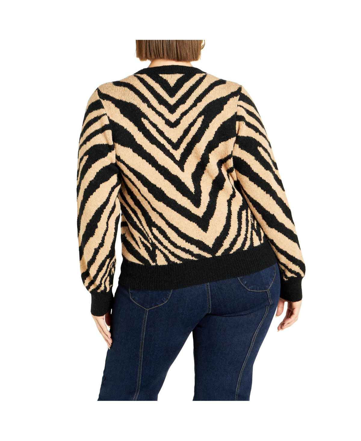 City Chic Women's Freya Crew Neck Sweater -sand