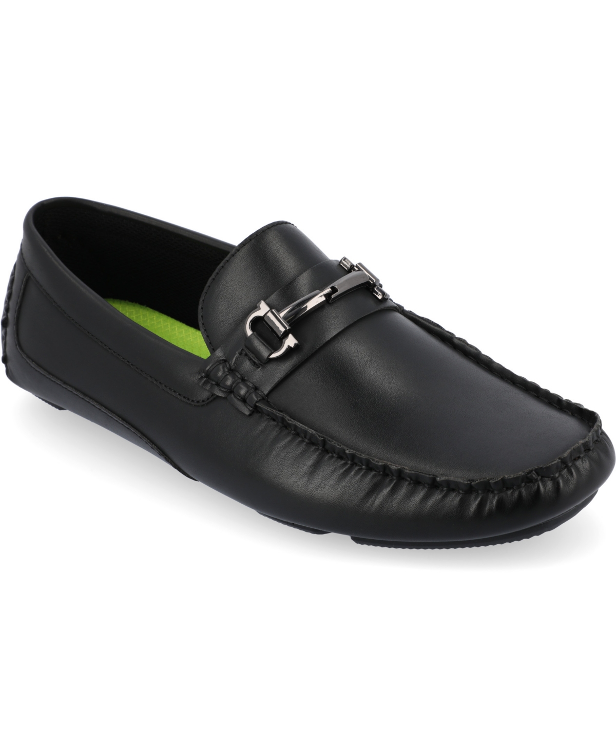 Shop Vance Co. Men's Holden Tru Comfort Foam Slip-on Bit Driving Loafers In Black