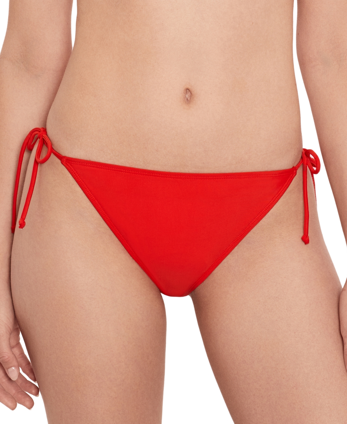 Women's Side-Tie Bikini Bottoms, Created for Macy's - Vermillion