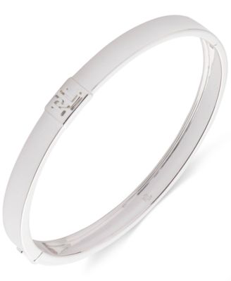 Lauren Ralph Lauren Sterling Silver Logo Bangle Bracelet