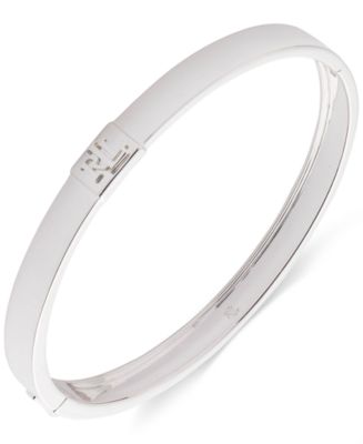 Lauren Ralph Lauren Sterling Silver Logo Bangle Bracelet