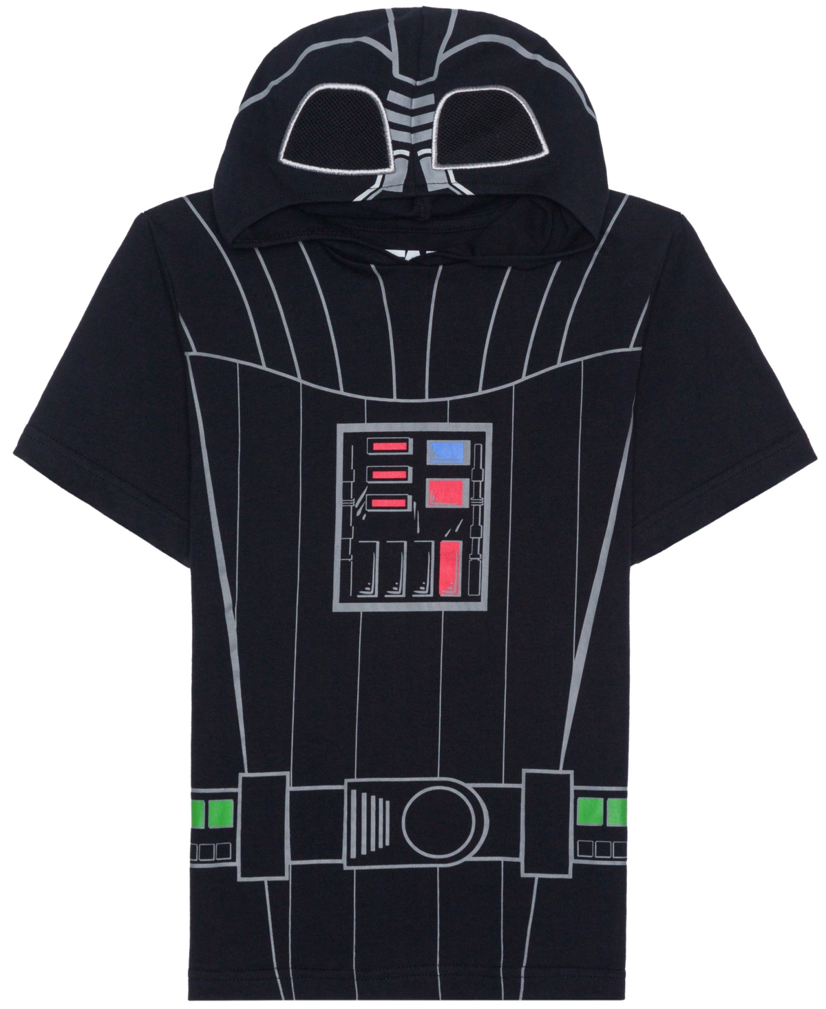 Hybrid Toddler and Little Boys Darth Vader Cosplay Hooded T-shirt and Shorts, 2 Pc Set